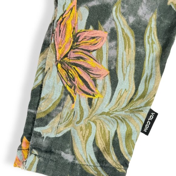 Volcom Kids One Piece in Gray and Yellow Floral - Picture 3 of 9